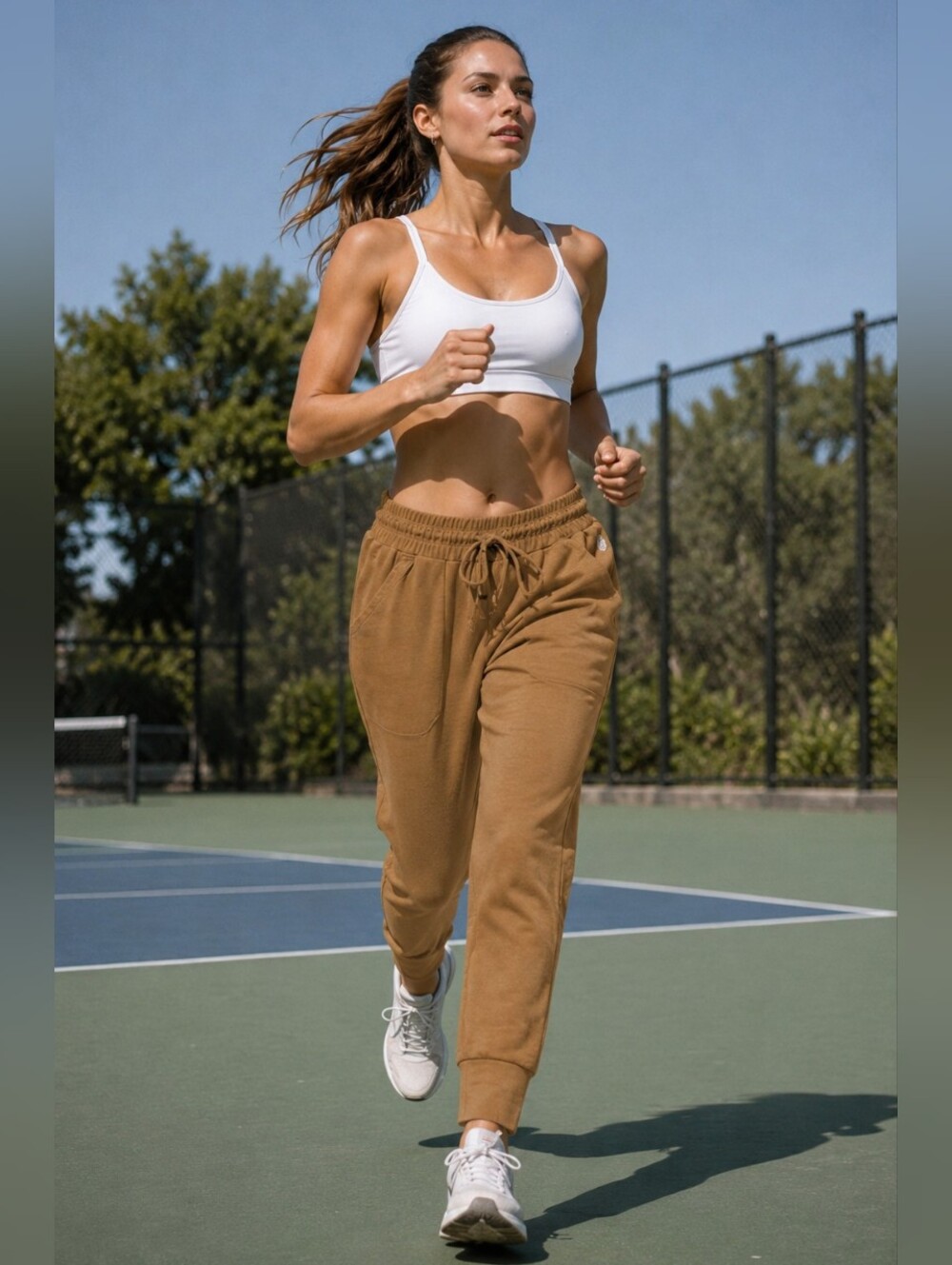 Free People Movement Classic Drawstring Joggers in Caramel Brown Small